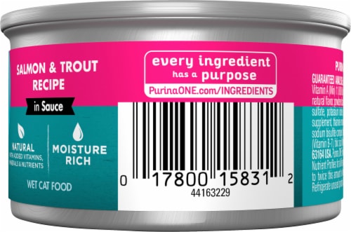 Purina ONE True Instinct Salmon & Trout Recipe in Sauce Natural High Protein Wet Cat Food Perspective: right