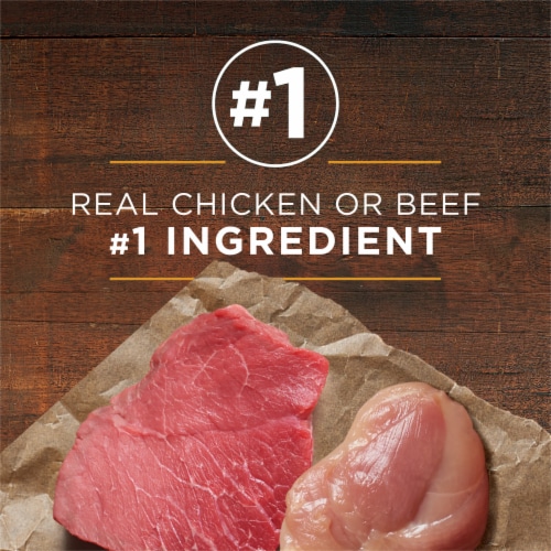 Purina ONE Classic Ground Wet Dog Food Variety Pack Chicken and Brown Rice and Beef and Brown Rice Perspective: right
