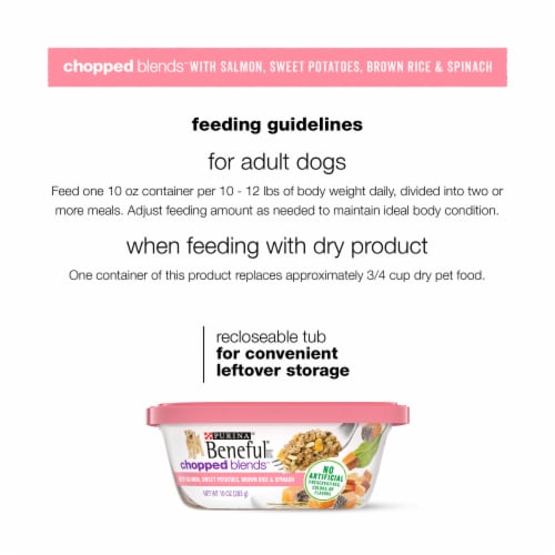 Purina Beneful® Chopped Blends™ with Salmon Wet Dog Food Perspective: right