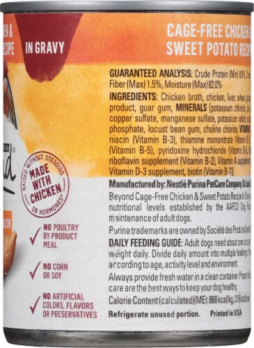 Beyond® Grain Free Chicken & Sweet Potato Wet Dog Food Perspective: right
