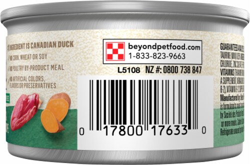 Beyond Grain Free Duck & Sweet Potato Recipe Pate Wet Cat Food Perspective: right