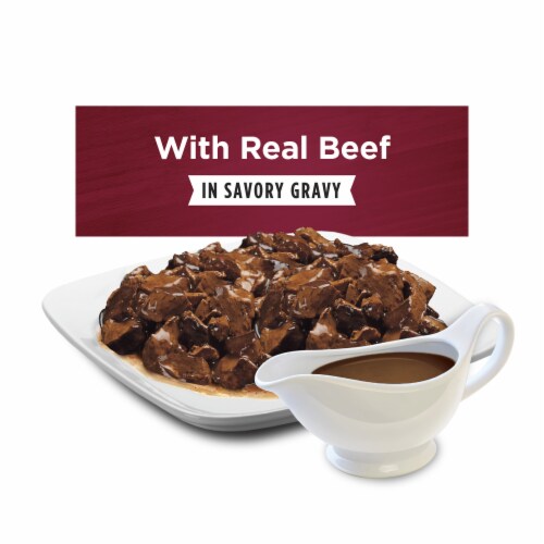 Dog Chow® High Protein with Real Beef in Savory Gravy Wet Dog Food Perspective: right