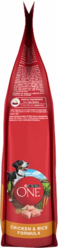 Purina One® Chicken & Rice Formula Adult Dog Food Perspective: right