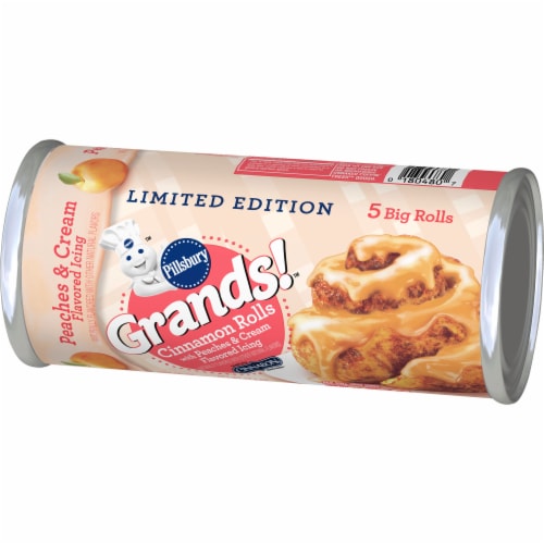 Pillsbury™ Grands!™ Peaches and Cream Flavored Icing Cinnamon Rolls Perspective: right
