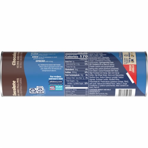 Pillsbury Flaky Chocolate Rolls with Icing Canned Pastry Dough Perspective: right