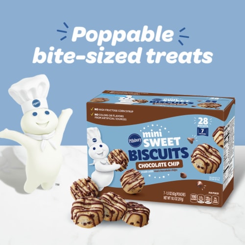 Pillsbury Chocolate Chip Soft Baked Mini Sweet Biscuits Perspective: right