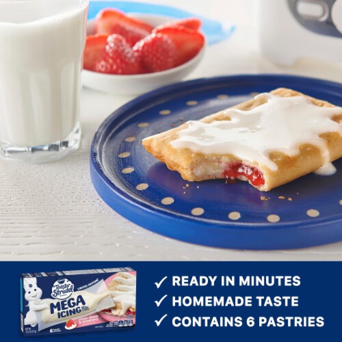 Pillsbury Toaster Strudel Limited Edition Mega Icing Frozen Pastries Perspective: right