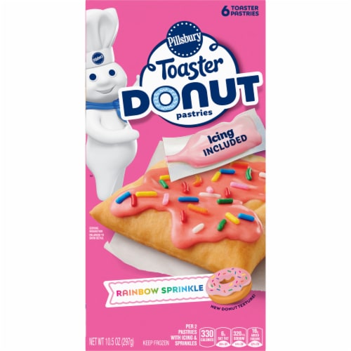 Pillsbury Rainbow Sprinkle Toaster Donut Frozen Pastries Perspective: right