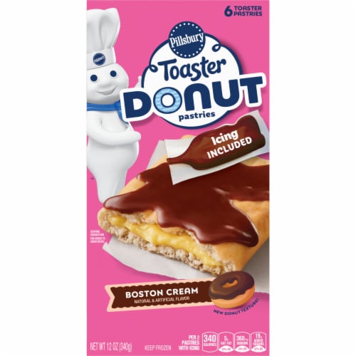 Pillsbury Boston Cream Flavored Toaster Donut Frozen Pastries Perspective: right