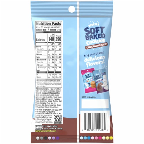 Pillsbury Mini Chocolate Chip Soft Baked Cookies Perspective: right