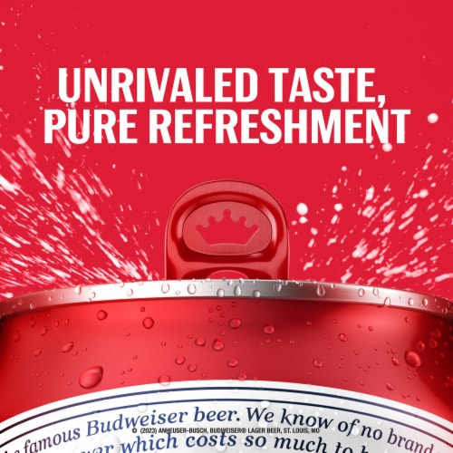 Budweiser American Lager Beer Perspective: right