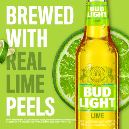Bud Light Lime American Lager Beer Perspective: right