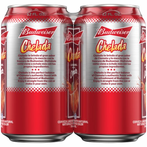 Budweiser & Clamato Chelada Beer Perspective: right
