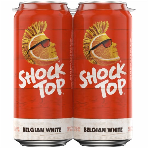 Shock Top Belgian White Wheat Beer Perspective: right