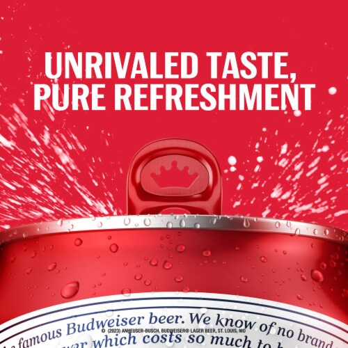 Budweiser American Lager Beer Perspective: right