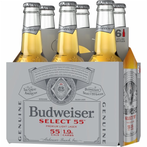 Budweiser Select 55 Light Lager Beer Perspective: right