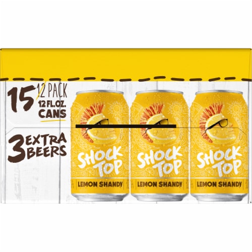 Shock Top Lemon Shandy Beer Perspective: right