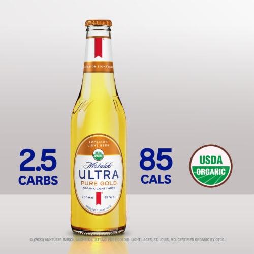 Michelob ULTRA Pure Gold Organic American Lager Beer Perspective: right