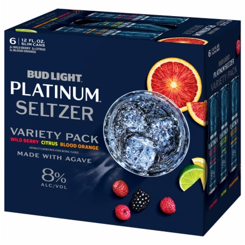 Bud Light Platinum Wild Berry/Citrus/Blood Orange Seltzer Variety Pack Perspective: right