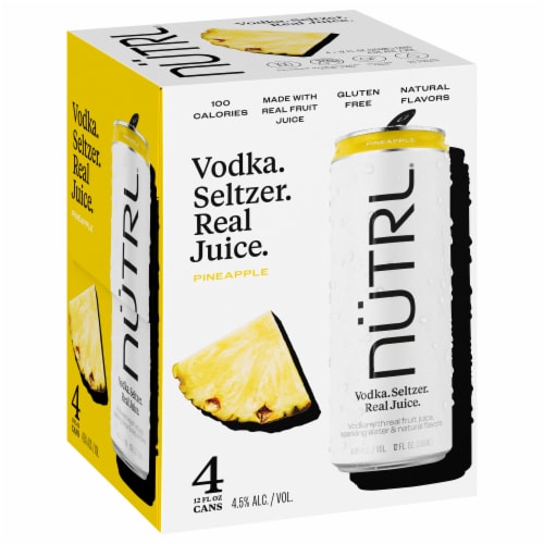 Nutrl Pineapple Vodka Seltzer Perspective: right