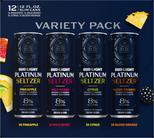 Bud Light™ Platinum™ Seltzer Variety Pack Cans Perspective: right