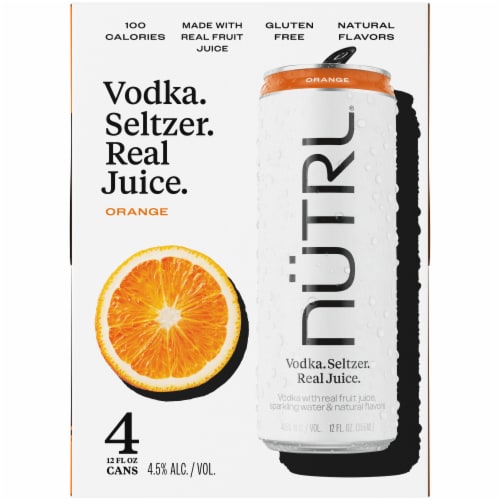 Nutrl Orange Vodka Seltzer Perspective: right
