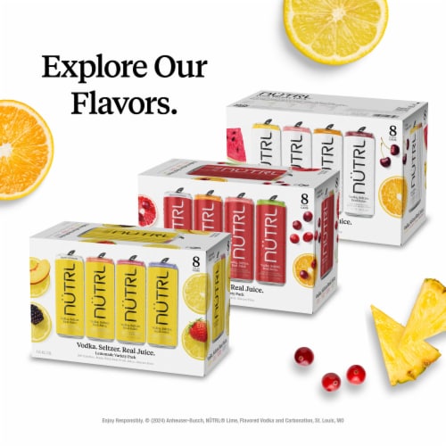 NUTRL Lime Vodka Hard Seltzer Perspective: right