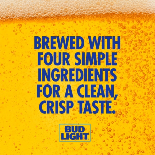 Bud Light American Light Lager Beer Perspective: right