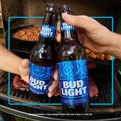 Bud Light American Light Lager Beer Perspective: right