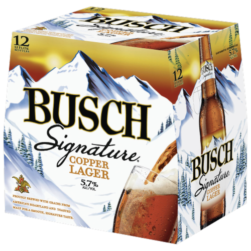Busch Signature Copper Lager Perspective: right