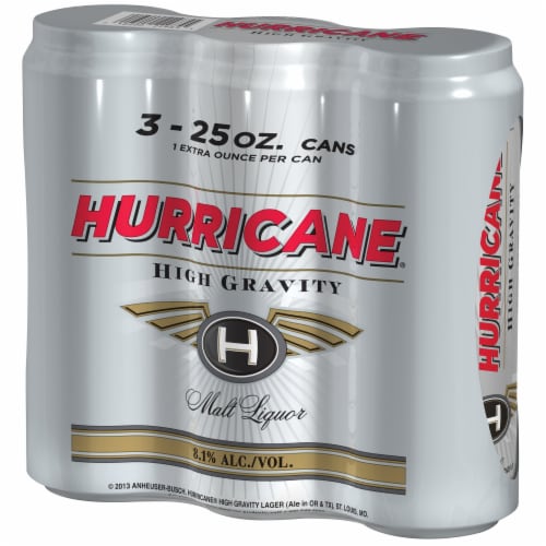 Hurricane High Gravity Malt Liquor Perspective: right