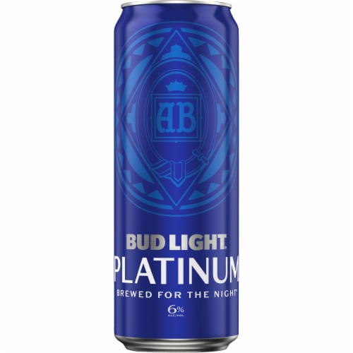 Bud Light Platinum Beer Single Can Perspective: right
