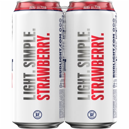 Bud Light Strawberry Hard Seltzer Perspective: right