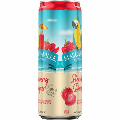 Margaritaville Strawberry Daiquiri Ready to Drink Cocktail Single Can Perspective: right