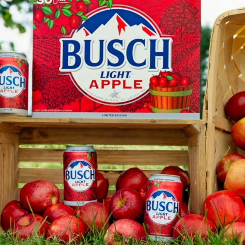 Busch Light Apple Beer 30 Cans 12 Fl