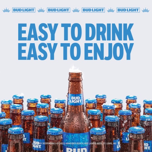 Bud Light American Light Lager Beer Perspective: right