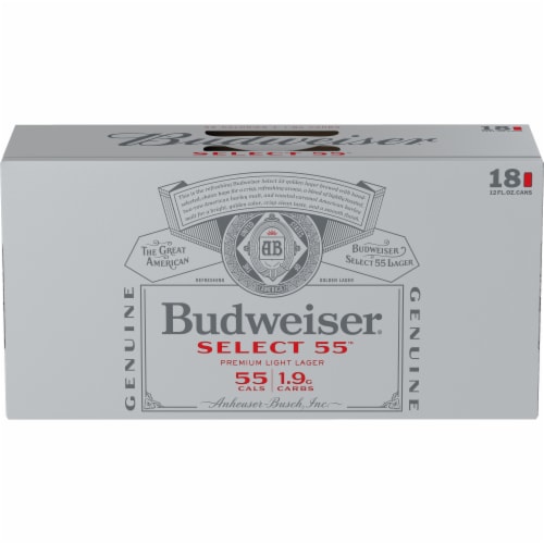 Budweiser Select 55 Light Beer Perspective: right
