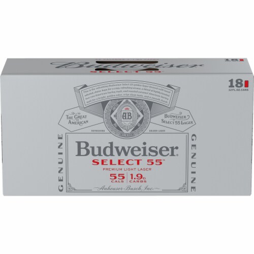 Budweiser Select 55 Light Beer Perspective: right