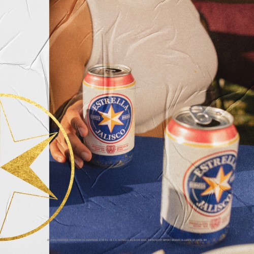 Estrella Jalisco Import American Lager Beer Perspective: right