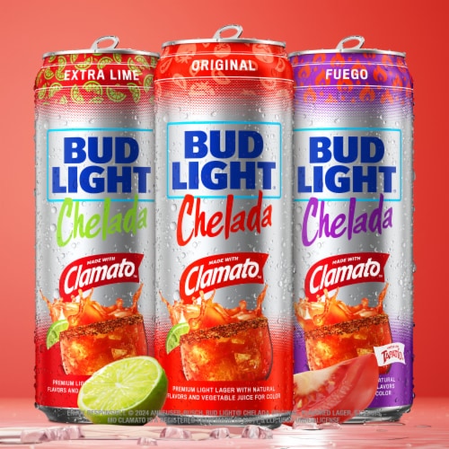 Bud Light Chelada Original Made with Clamato Beer Perspective: right