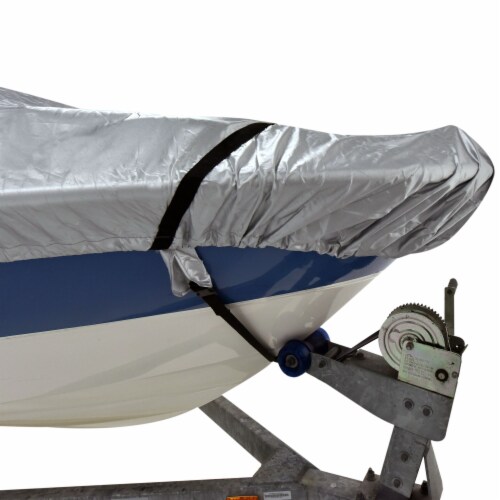 Budge Sportsman 150 Denier V-Hull Fishing Boat Cover - Silver Perspective: right