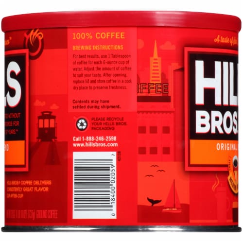 Hills Bros.® Original Blend Medium Roast Ground Coffee Perspective: right
