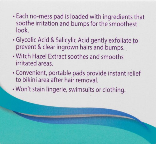 Bikini Zone Exfoliating Witch Hazel Pads Perspective: right