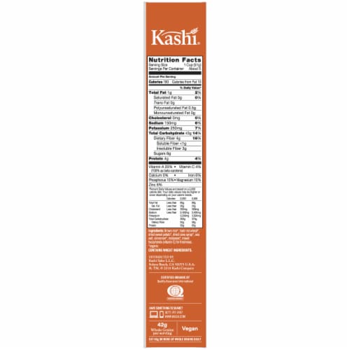 Kashi® Organic Rice Wheat & Sweet Potato Flakes with Cinnamon and a Hint of Molasses Sunshine Cereal Perspective: right
