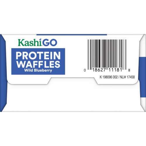 Kashi GO Frozen Protein Waffles Wild Blueberry Perspective: right