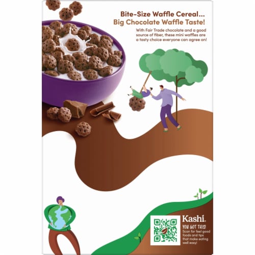Kashi Chocolate Waffle Bites Cereal Perspective: right