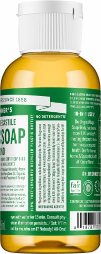Dr. Bronner's 18-in-1 Hemp Almond Pure-Castile Liquid Soap Perspective: right