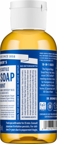 Dr Bronner's 18-in-1 Hemp Peppermint Pure-Castile Liquid Soap Perspective: right