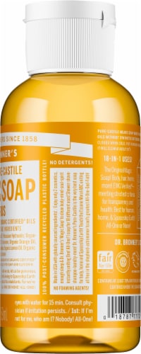 Dr. Bronner's Magic Citrus Orange Pure Castile Liquid Soap Perspective: right