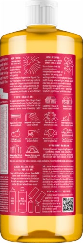 Dr. Bronner's 18-in-1 Hemp Rose Pure-Castile Liquid Soap Perspective: right
